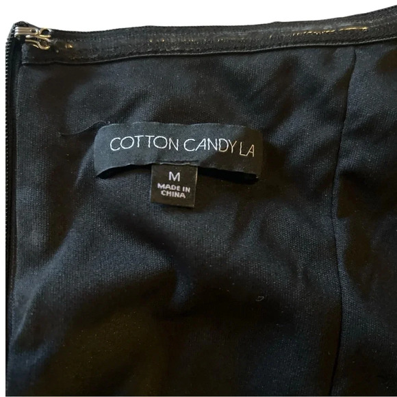 Cotton Candy LA Black Vegan Leather Fit and Flare Dress Size S - Picture 10 of 13